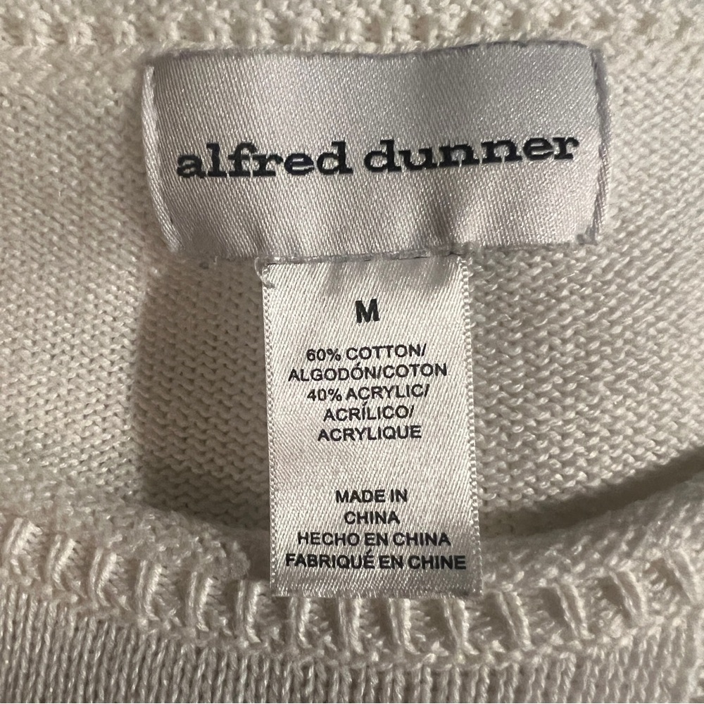 ALFRED DUNNER Sweater with Embroidered Design, Size Medium - Picture 5 of 6